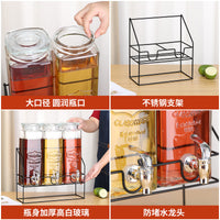 Glass Beverage Dispenser with Spigot for Commercial Use