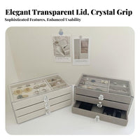 Multi-Tiered Trinket Box Elegant Design Jewelry Container long-lasting for Bedroom