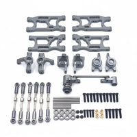 Front Rear Swing Arm Tie Rod Set Lightweight Shock Absorption Arm Steering Joint Kit Crash Resistant Aluminum Alloy RC Car Modification Parts