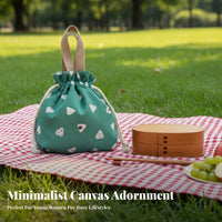Small Canvas Tote Japanese and aesthetic meal tote adaptable for informal outdoor activityings, School