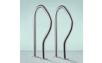 Stainless Steel Pool Handrails Heavy-Duty Pool Handrails with Base Plates Long-Lasting Grab Bar Stable for Backyard Pools