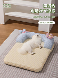 宠物冰垫夏季凉席狗狗垫子猫咪凉窝冰豆豆靠枕可拆洗四季通用批发