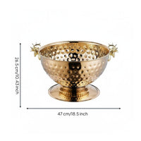 Champagne Pail Sleek Design Ice Pail Silver Finish for Bar, Karaoke