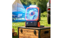 Tabletop Fan with Sun-Powered Panel Foldable Portable Fan with Sun-Powered Panel Rechargeable for Campers, Journeyers, Desk, Tents, Patio