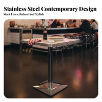 Pedestal Table with Backrest Seating Easy to Clean restaurant Set for Milk Tea Shops