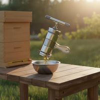 Portable Stainless Steel Honeycomb Press Rust-Proof Handheld Honey Extractor Easy to Clean for Beekeepers, Home Kitchen, Homestead, Farm