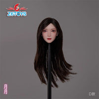 现货Z6TOYS ZC016 1/6 亚洲可动眼美女头雕 月月 共6款