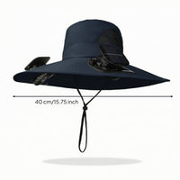 Sun Hat with Fan Usb Rechargeable Hat with Fan Ventilated Breathable for Hikers, Fishing, Hiking