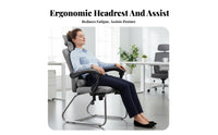 Reclining Office Chair with Footrest Ergonomic Design for Relaxing, Studying