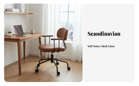 Armless rotating Chair Nordic Design Armless Caster Chair Ergonomic spine supportrest Space Saving for Adults