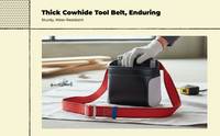 Adjustable heavy-duty leather tool belt