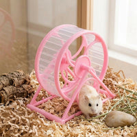Hamster Wheel with Stand, PP Material Running Wheel for Hamster, Silent Hamster Exercise Wheel, Syrian Hamster Cage Accessory for Gerbils Mice