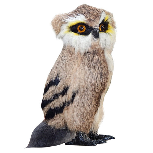 Feathered Owl Figurine Artisanal Sculpture Vivid for Photographers