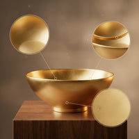 Gua Sha Bowl Golden Brass Bowl Basin Polished Compact for Spa Therapists, Body Scraping, Massage Treatment