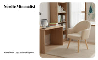 Upholstered Task Chair Ergonomic Design Indoor Furniture Curved posterior supportrest