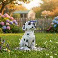 Solar Dog Statue Lighted Solar Garden Dog Gift Idea for Yard
