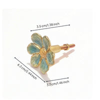 Steel Flower Shape Cabinet Drawer Knob Iridescent Flower Shape Cabinet Drawer Knob Vintage for Drawers