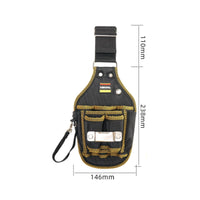 Multi-Pocket Quick-Release Tool Pouch Heavy-Duty Belt Tool Pouch Compact Reinforced for Electricians, Carpenters, Plumbers, Construction Sites, Home Repairs, Workshops