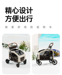 Large Foldable Pet Stroller for Medium and Large Dogs, Outdoor Use, Senior Dog Cart
