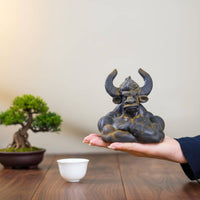 Bull Demon King Bust Handmade Tabletop Decor Rustic