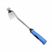 Weeding Rake Hoe Multifunctional Root Pulling Weeder Stainless Steel for Farmers