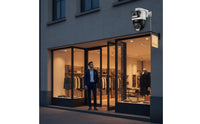 Two-Way Voice Outdoor Camera with Wall-Mount Bracket Waterproof Dual Lens Security Camera Power over Ethernet Wired for Yards