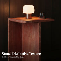 2 Pieces Cylinder and Pebble Table Pair curated aesthetic Household Furnishing Minimalist Design Natural Texture for Living Room