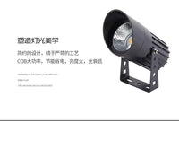 照树灯户外防水投光灯室外花园彩色插地射树灯COB景观庭院投射灯 平口10W/正白光