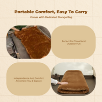 Warm Coral Fleece Sleeping Bag, Foldable, Camping, Nap