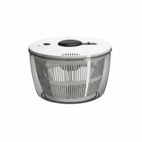 Quick Draining Manual Salad Dryer Easy to Clean Push Pump Salad Dryer Large Capacity Lettuce Dryer Single-Press Stop Button