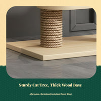 Multi-level wood cat condo tower