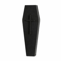 Casket vase with Cross Halloween Casket Sculpture Sign for Goths