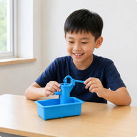 Hand-Operated Fluid Pump Model Plastic Fluid Pump Well Model Blue for Children
