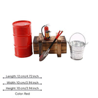 5 Pieces Metal Pail RC Crawler Decoration Set Realistic Intricate Crawler Decoration Set Upgrade Parts for Model Car Fans