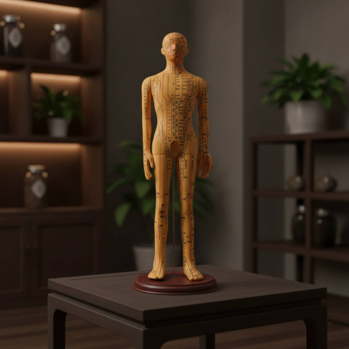 Human Acupoint Model  with Booklet Acupoint Model Point Mannequin Resistant with base for Practitioners, Practice Setting