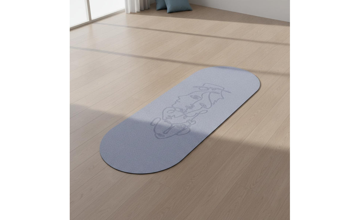 Sweat-Absorbing Exercise Mat with Coconut Fiber Textured Exercise Mat Supportive Portable for Home Gym