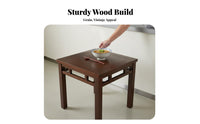 Dense Wood Wooden Canteen Table and Stool Set Antique aesthetic Commercial Furnishing Sturdy Construction Dining Furniture sturdy Duty for Food Business proprietors, Cafe Owners, Homeowners, Restaurants, pasta counters, Canteens, Kitchen