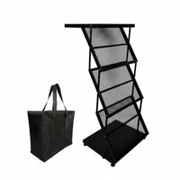 Portable Literature Display Stand Lightweight Foldable Brochure Rack Sturdy Construction Exhibition Equipment for Commerce Show