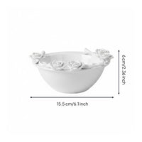 Embossed Flower Plate Set Decorative Raised Design Blossom Relief Dinnerware