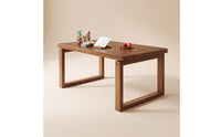 Minimalist Solid Wood Dining Table Simple Rectangular Dining Table Natural Furniture Long-Lasting for Home Office
