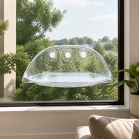 Cat Window Hammock with Suction Cups, Transparent Space Capsule Pet Bed for Sunbathing