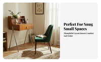 Vanity Table with Drawers Vintage Design Wooden Console with Hutch Central-Era Modern Space-Saving for Teen Girls