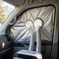 Car Window Sealing Cloth Universal Car Window Barrier with Hose Opening Flexible