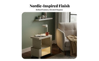 2-Tier Rolling Side Table Space-Saving Mobile Furniture sturdyDuty for Students
