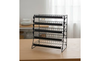 Snack Display Rack Stand Space-Saving Wire Display Rack with Clips Stable Countertop Organizer for Retailers, Vendors, Kitchen Counter