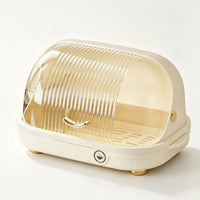 Nursing Bottle Storage Box with Cover Dust-Resistant Multifunctional Drainage Rack Ventilated Bottle Organizer with Dome Lid for Parents