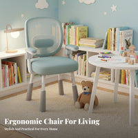 Height-Adjustable Student Chair Stable and Secure Study Seat Padded for Comfort