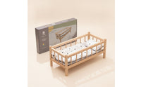 Wooden Doll Bed Miniature Doll Cozy Bed Furniture for Kids, Young Children, Playroom