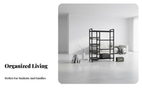 With casters Multi-Tier Rolling shelf unit Simple Design Multi-Tier Utility trolley Space-Saving storage rack Easy to Assemble for Students, Office Workers, homeowners, Study Room, Bedroom, Classroom, Kitchen