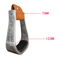 Western Aluminum Stirrup with Engraved Decoration, ST3104FL
